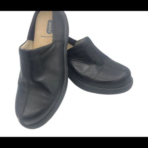 Wolky Black Platform Shoes Walking Comfort Size 41 EU US 10/10.5 - Picture 3 of 14